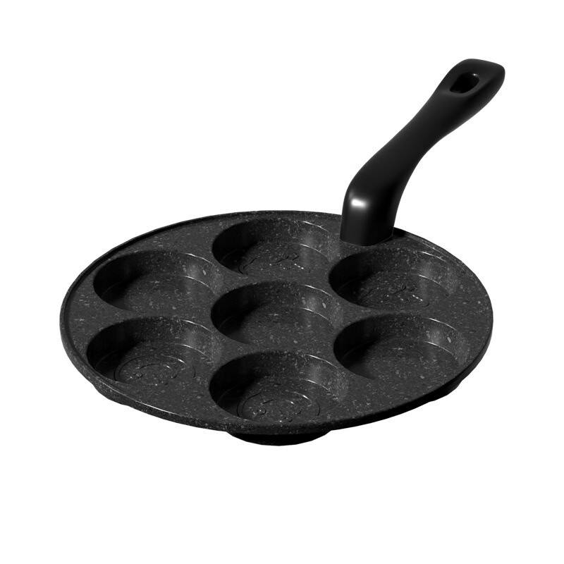 羽泰七孔煎蛋锅早餐锅平底多孔蛋饺锅 七孔煎蛋锅白（燃气款）