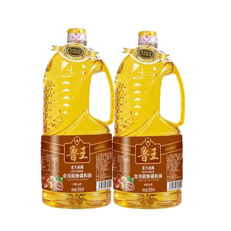 鲁王 企业团购 好物推荐 花生核桃食用植物调和油(900ml*2瓶)*5组