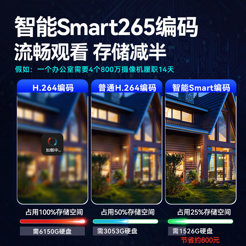 海康威视网络硬盘录像机监控16路POE网线供电满配16个摄像头带8T硬盘DS-7916N-R4/16P