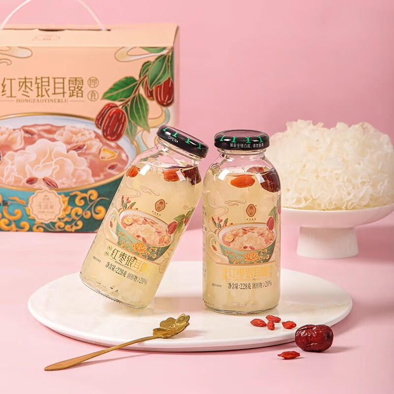 圃也家红枣银耳露0脂肪即食红枣枸杞银耳羹速食早餐-1368g