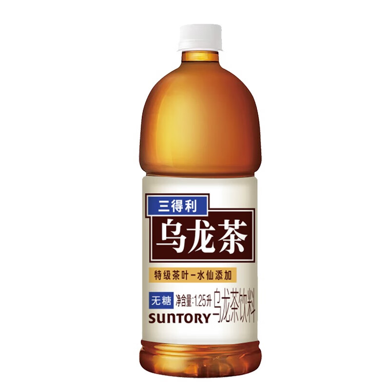 三得利 无糖乌龙茶 1250ml*6整箱装 清爽茶香 外出旅行携带方便