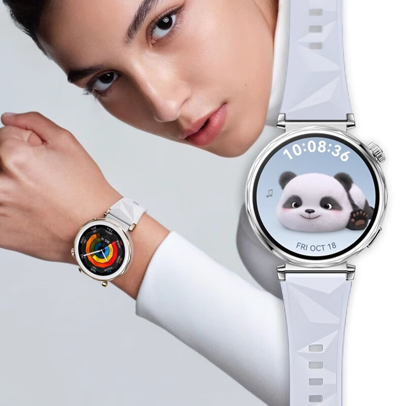 watchbond适用华为手表gt5pro表带41/42mm女款watch5/gt5官方同款按压键式快拆硅胶表带gt4女生18mm运动腕带