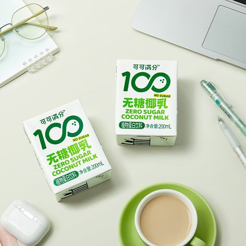 可可满分无糖椰乳椰奶0果糖椰汁植物蛋白饮料 无糖椰乳 200ml*8瓶