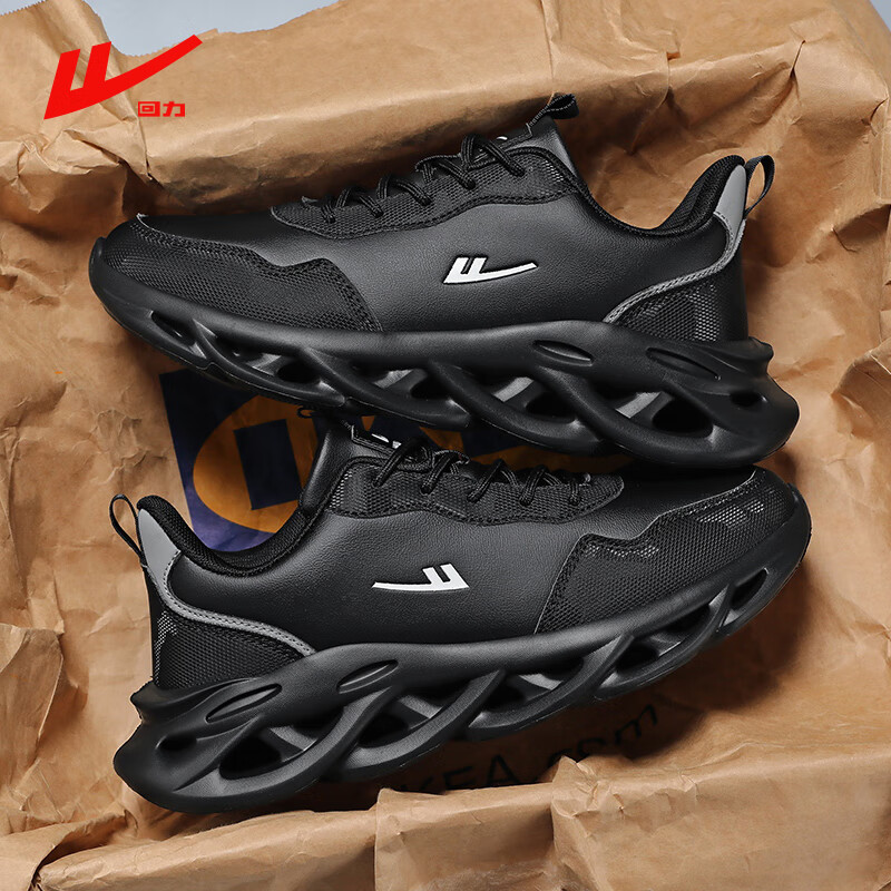 回力男鞋2025夏季新款男士老爹鞋厚底增高运动休闲鞋子男 白色  39 