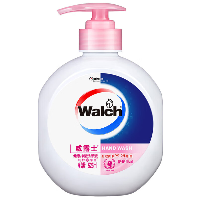 威露士（Walch）健康抑菌洗手液 泡沫丰富易冲 倍护滋润 525ml