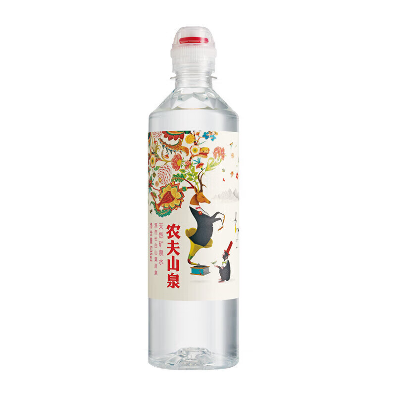 农夫山泉 长白山天然饮用水学生水纯净水 矿泉水运功盖535ml*24瓶