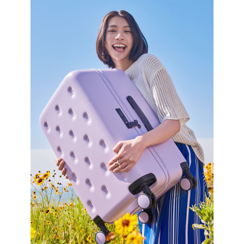 小米行李箱拉杆箱可登机箱万向轮旅行箱男女多功能箱 藏蓝 24英寸 