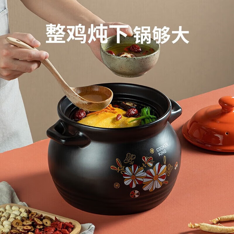 炊大皇（COOKER KING）鲜味陶瓷煲（5L）TCXW5002