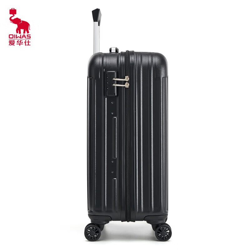 爱华仕行李箱减震降噪飞机轮 男女登机箱 黑色【OCX6229A】 20英寸 