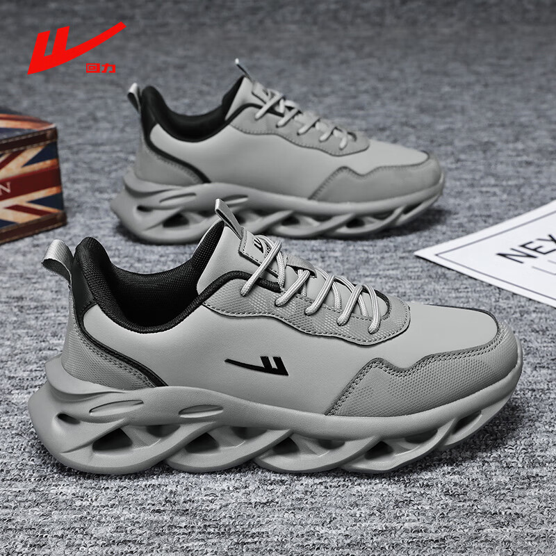 回力男鞋2025夏季新款男士老爹鞋厚底增高运动休闲鞋子男 白色  39 