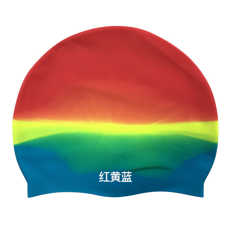 KND2025硅胶泳帽纯色防水潜水帽加大不勒头游泳帽成人款灰蓝 55g
