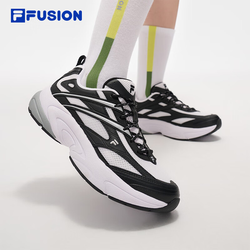 FILAFUSION斐乐潮牌女鞋LIGHT未来潮鞋2025夏季光迹鞋跑步鞋
