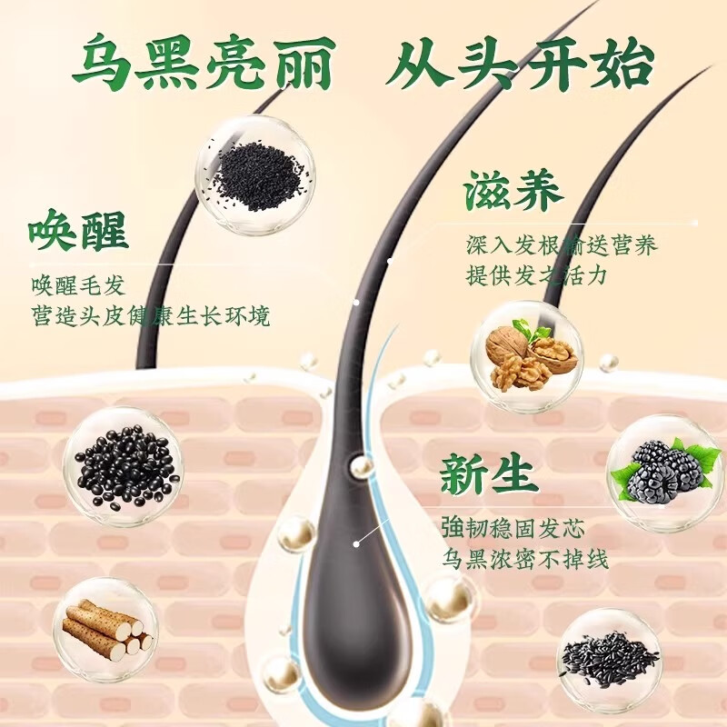 同仁堂（TRT）核桃桑椹黑芝麻黑豆五黑粉600克