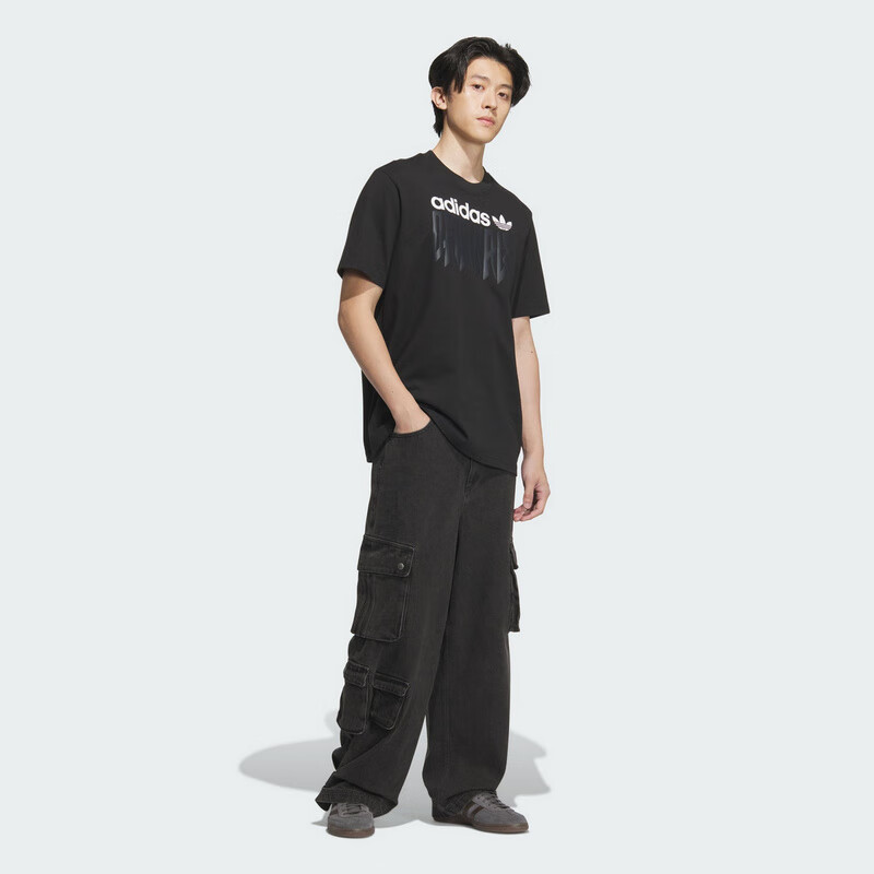 三叶草（Adidas）阿迪达斯ADIDAS 三叶草男子运动休闲长裤JY0203 黑色  26 