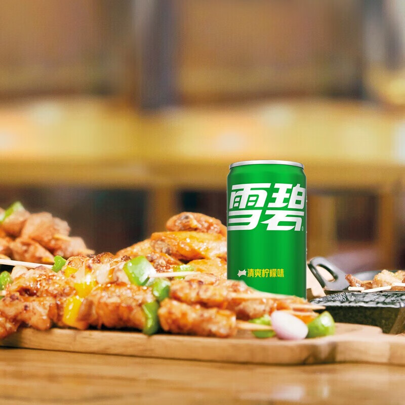 可口可乐 碳酸饮料汽水 户外方便携带 清爽柠檬味雪碧(200ml*24罐)*10箱