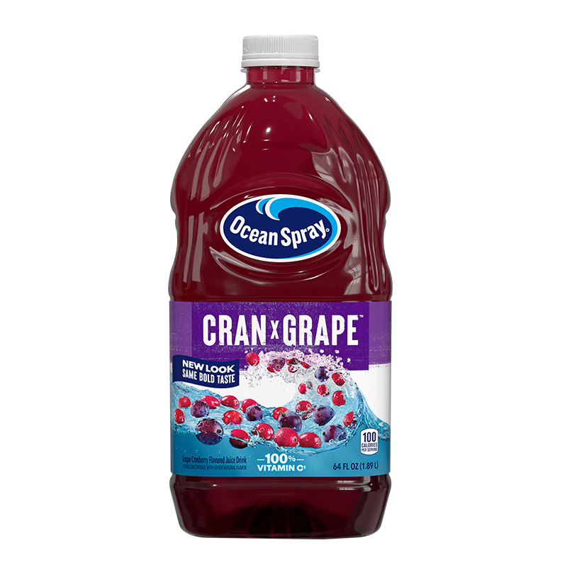 优鲜沛（OceanSpray）葡萄蔓越莓味果汁1.89L 美国进口 果味饮料饮品可调鸡尾酒