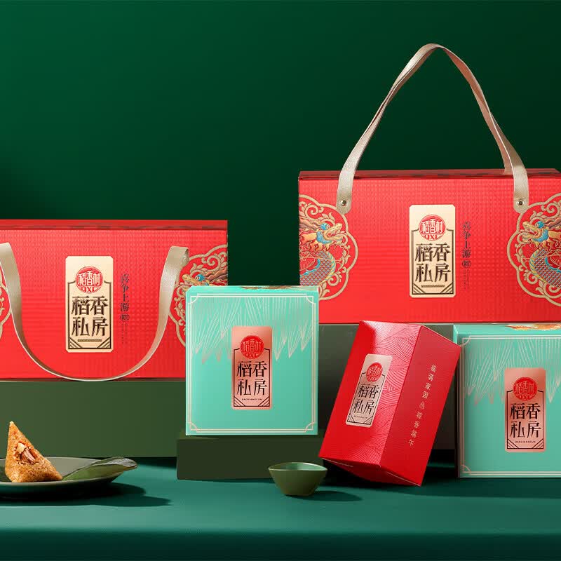稻香私房粽子礼盒端午送礼团购鲜肉粽蜜枣粽豆沙粽 喜争上游1570g