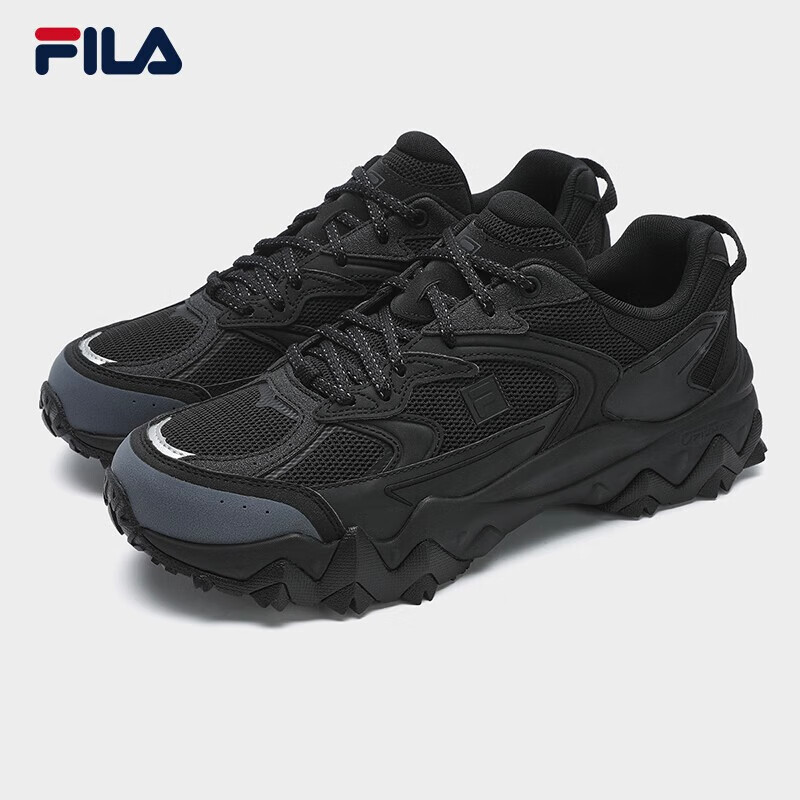 斐乐男鞋老爹鞋欧客漫运动鞋网面鞋休闲鞋 黑-BK 39