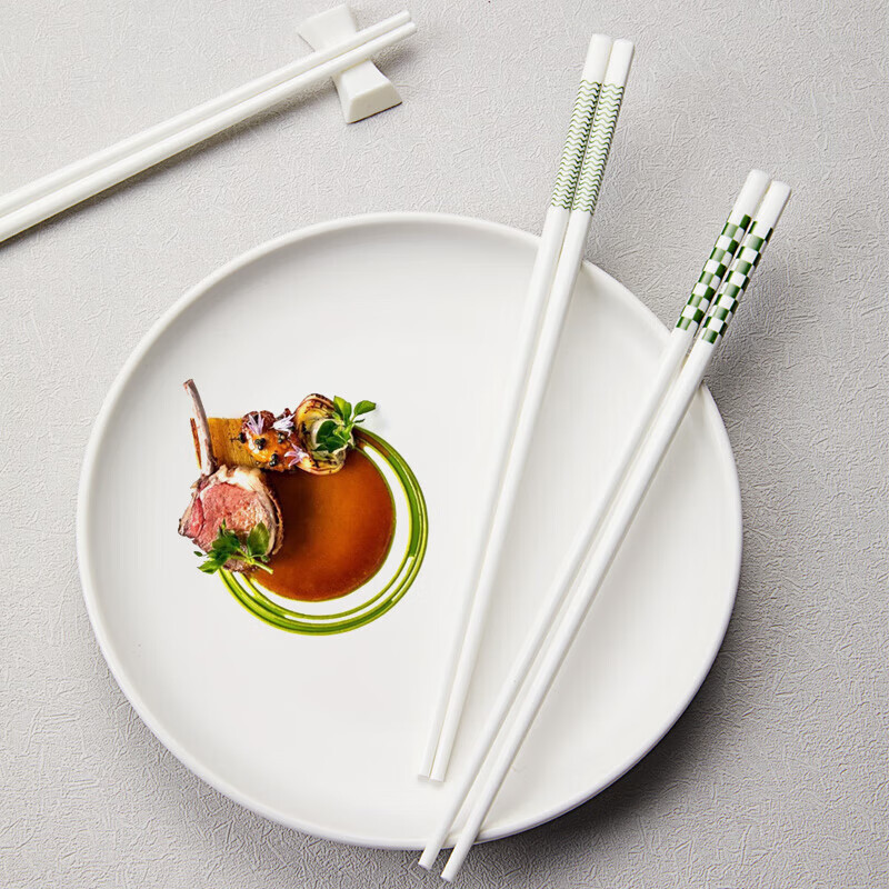 优束 厨房小工具陶瓷筷子防滑耐高温 防霉防潮陶瓷家用筷子5双 礼盒装