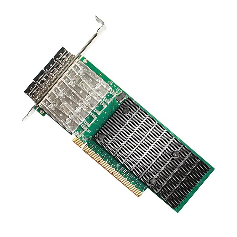 飞迈瑞克 FORMERICA Intel E810CAM1芯片4X25G PCIE V4.0光纤网卡 标准+4只多模模块