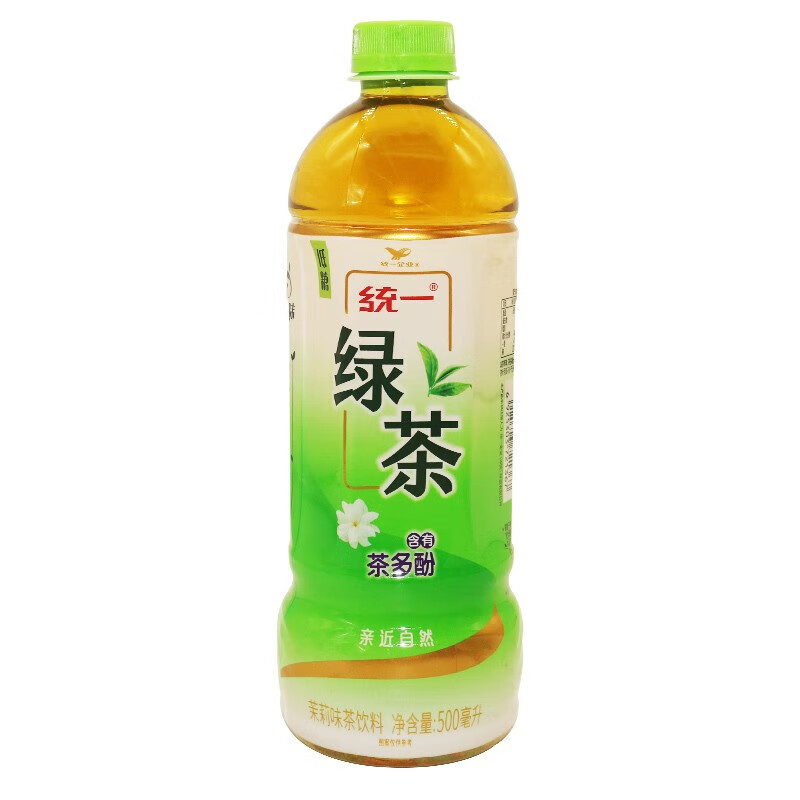 统一 绿茶 茉莉花味【500mL*15瓶】*2箱装 夏日低糖茶饮料饮品