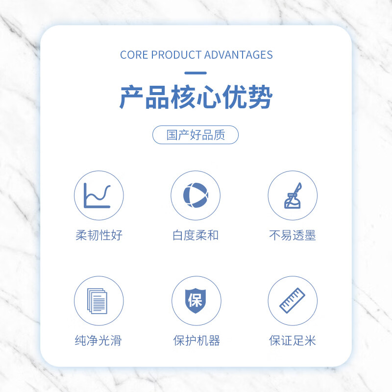 君倪（Junny）80g工程绘图纸A3 0.297*50米/卷两寸管芯卷筒纸作训材料白图纸CAD打印图纸