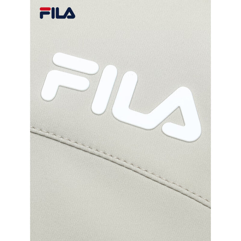 斐乐（FILA）官方女梭织外套2025春新时尚休闲简约宽松连帽上衣院石灰2XL