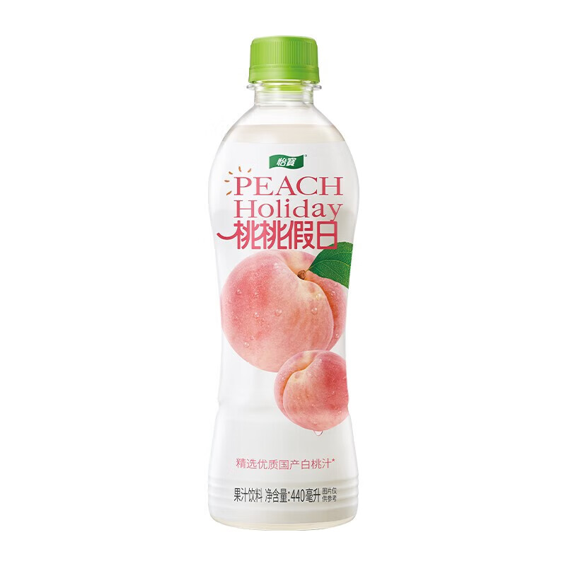 怡宝假日桃桃 夏日解暑果汁 美味甜润 440ml*15瓶*10箱