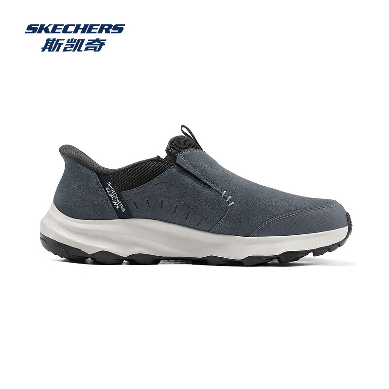 斯凯奇（Skechers）新款男一脚蹬厚底舒适休闲健步鞋237786