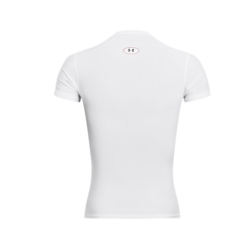 安德玛（UNDERARMOUR）HeatGear OG男子商场同款训练运动紧身短袖1387560 白色100 XL