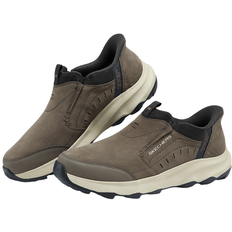 斯凯奇（Skechers）新款男一脚蹬厚底舒适休闲健步鞋237786