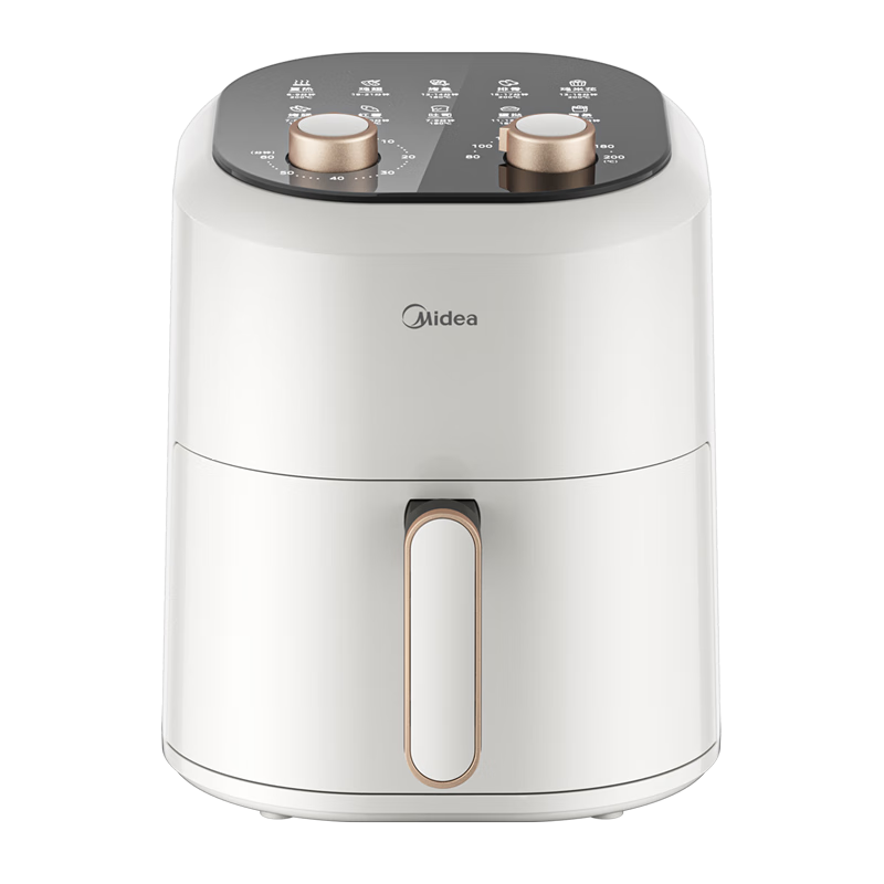 美的（Midea）空气炸锅 家用4.5L智能大容量电烤箱 京东自营 炸鸡炸薯条烤红薯电炸锅  热门商品 【品质内胆无异味】奶杏色 4.5L 