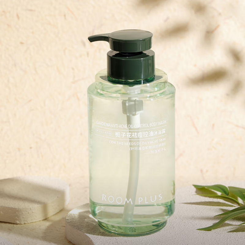 room plus隆帕斯栀子花祛痘控油沐浴乳520ml+白栀子花蓬松洗发乳150ml