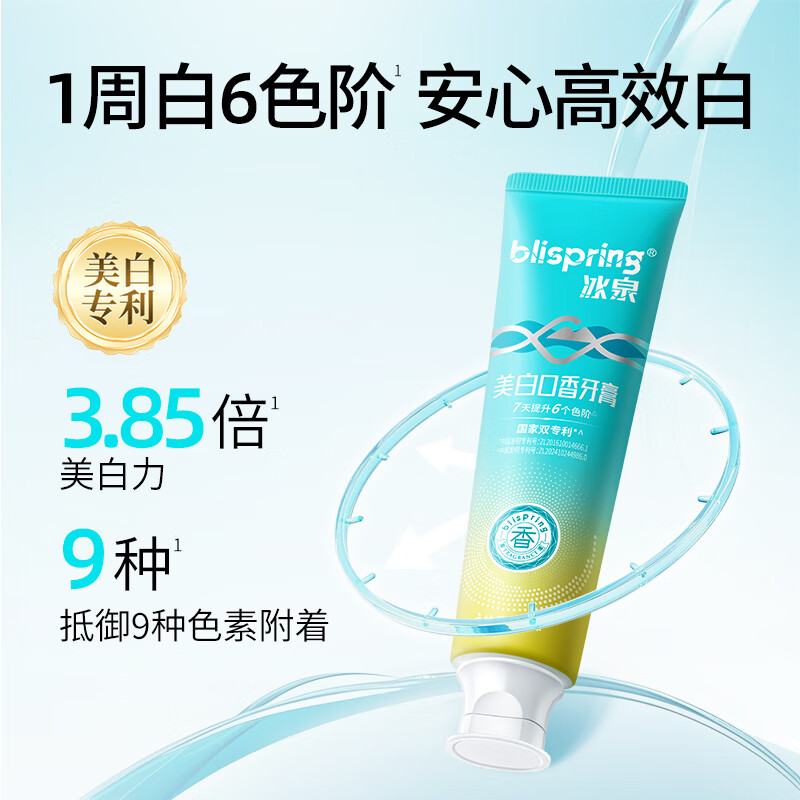 冰泉  美白口香牙膏120g