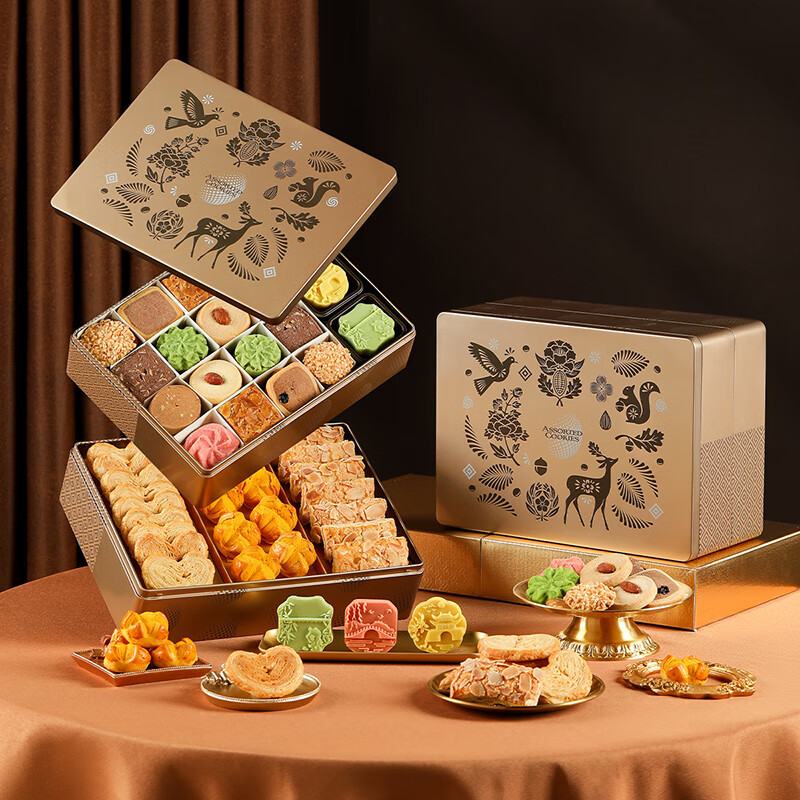 悠享时  臻萃缤盈糕点饼干礼盒615g