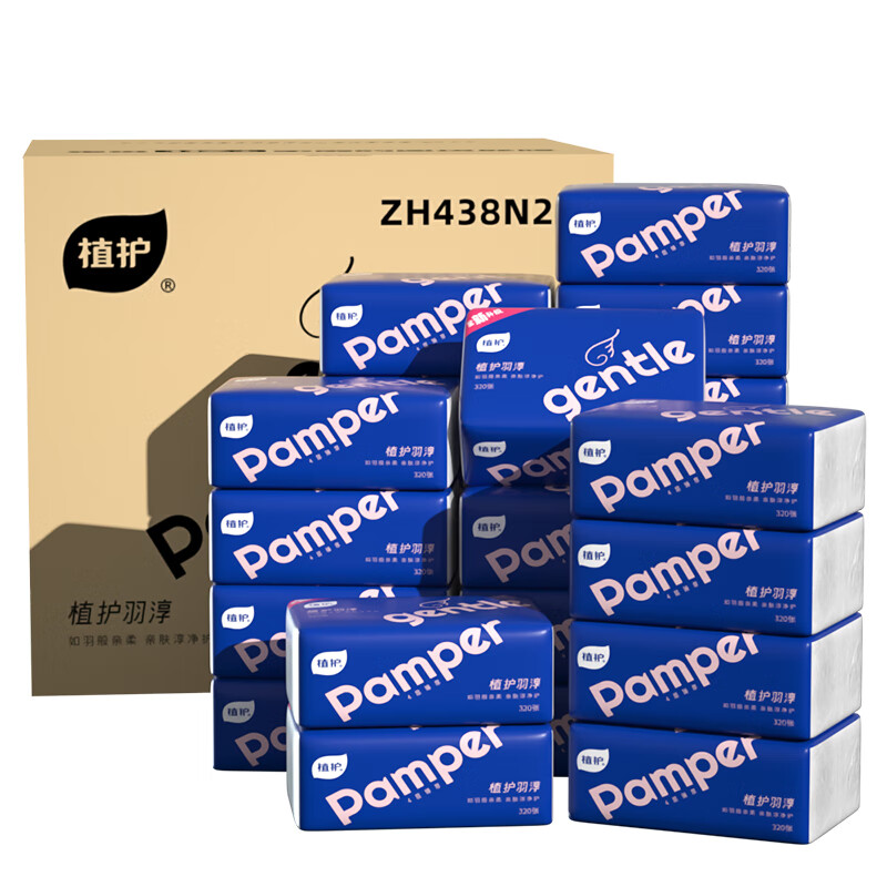 植护  羽淳系列抽纸80抽24包