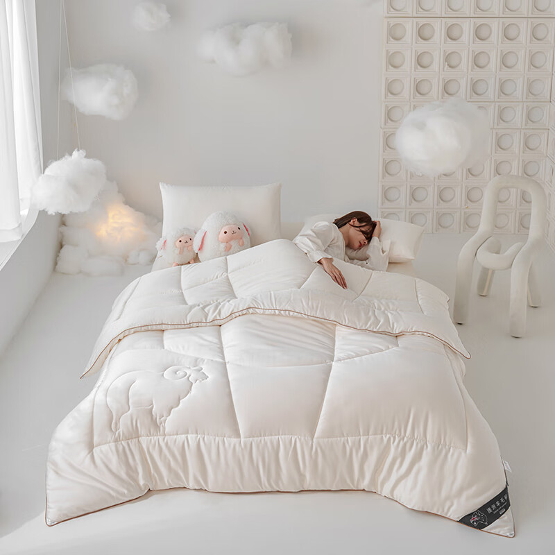 百丽安娜  秋冬新款天丝大豆澳毛被