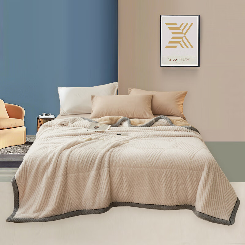 萱遇家纺  塔芙绒夹棉毯3000gX-M2528