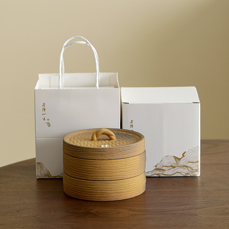 易硕  双层蒸蒸日上陶瓷复古烟灰缸YS-250