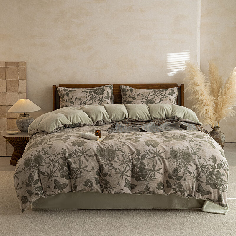 萱遇家纺  家用牛奶绒四件套X-T2728