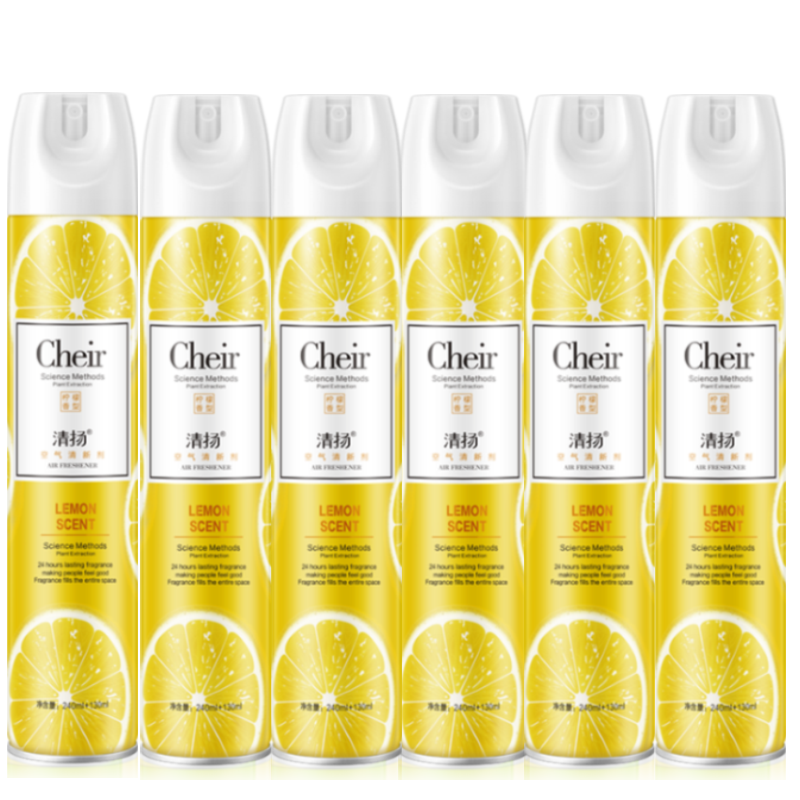 Cheir  空气清新剂柠檬香型370ml*6瓶