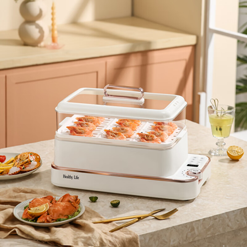 泉尔思  多功能料理锅电火锅8L上蒸下煮LL-G1350A