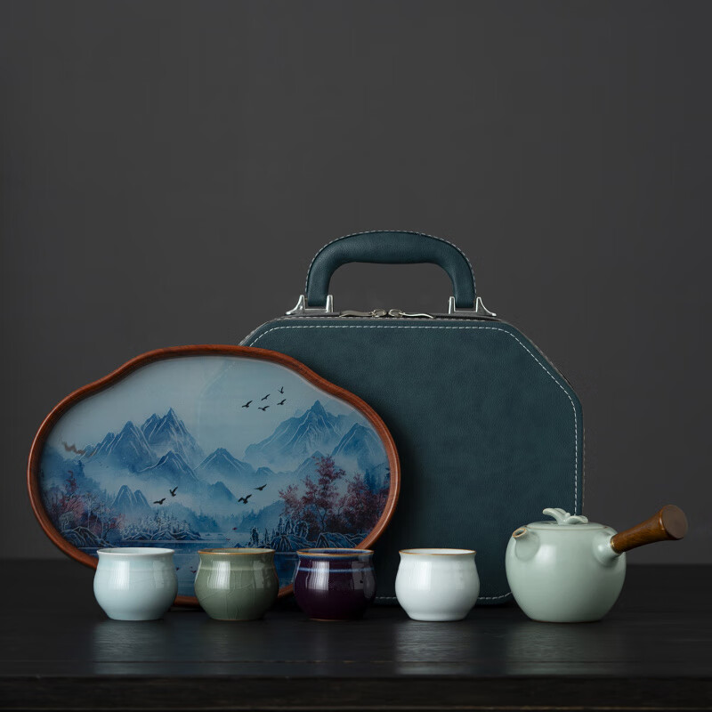 易硕  故宫文创五大名窑旅行茶具YS-253