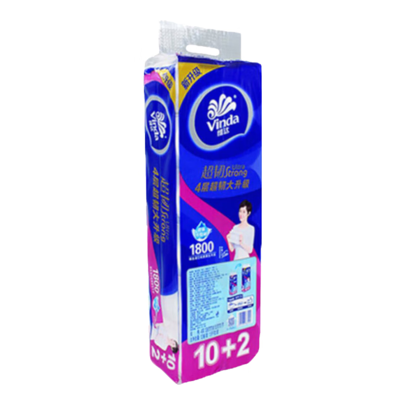 维达（Vinda） 实心卫生纸 150克12卷/提*1提 家用无芯卷纸厕纸V4492 包装随机 150g卷纸*12卷 V4492