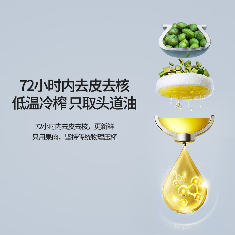 欧诺 牛油果油1L 鳄梨油酪梨油低温压榨热炒油大桶食用油儿童可用