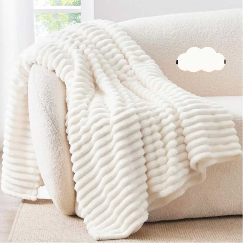 妃锦宝贝  云朵牛奶绒毯披肩毯旅行套装