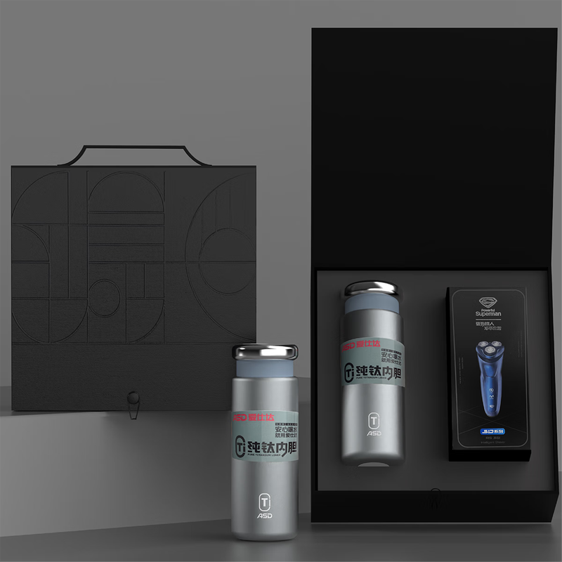 法诺厨  商务便携水杯套装纯钛