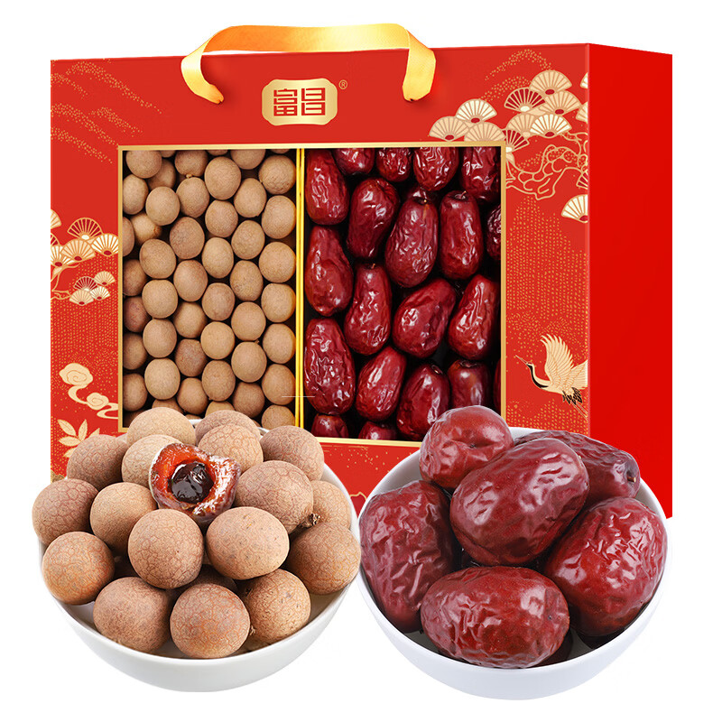 富昌  福运高照桂圆红枣礼盒1235g