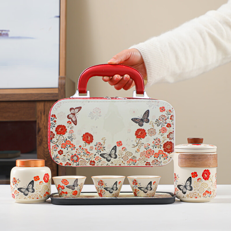 瓷语花香  你若盛开蝴蝶自来茶具909