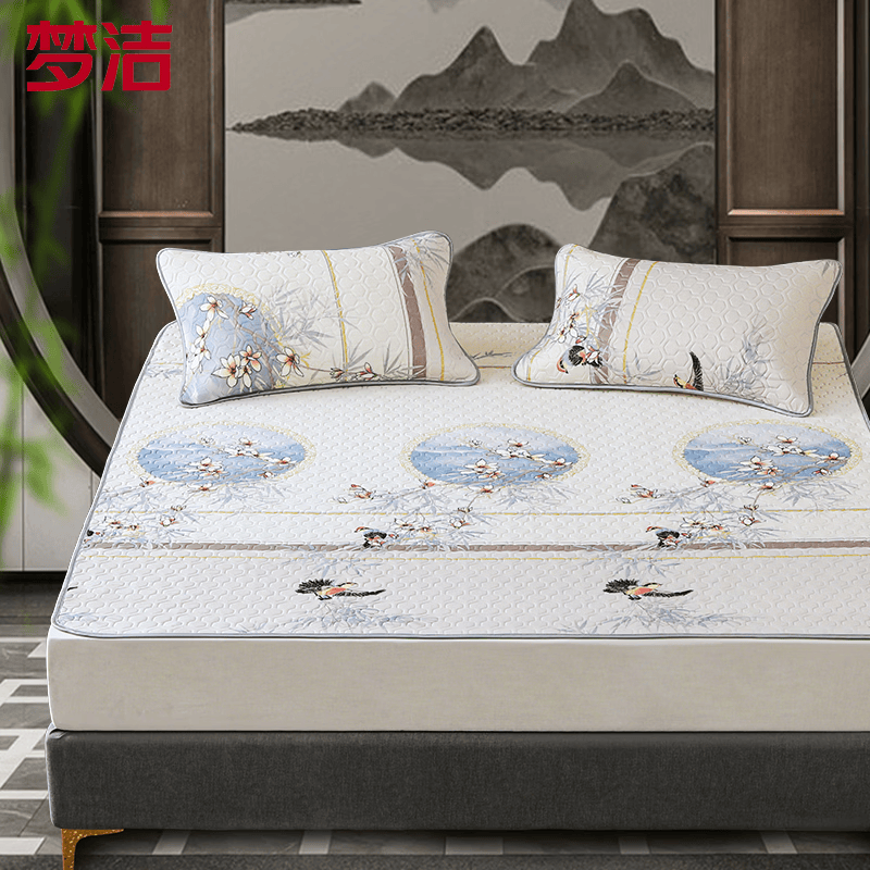 梦洁家纺  乳胶凉席三件套雀竹1050601409